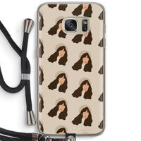 Bonjour mon amour: Samsung Galaxy S7 Transparant Hoesje met koord