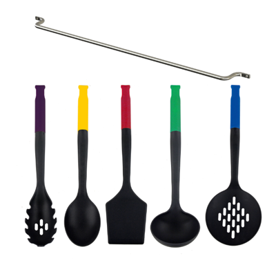Gero Slim 5-delige set keukenhulpen inclusief ophangrek