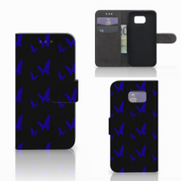 Samsung Galaxy S6 Edge Telefoon Hoesje Vlinder Patroon - thumbnail