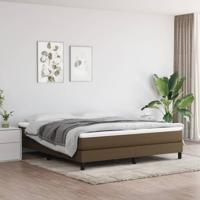 Boxspring bed stof donkerbruin 160x200 cm