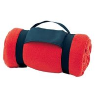 Strand/picknick kleed rood met afneembaar handvat 160 x 130 cm   -