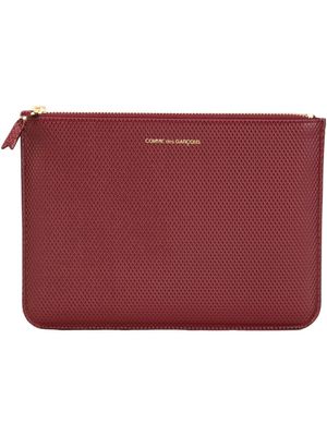 Comme Des Garçons Wallet porte-monnaie en cuir à fermeture zippée - Rouge