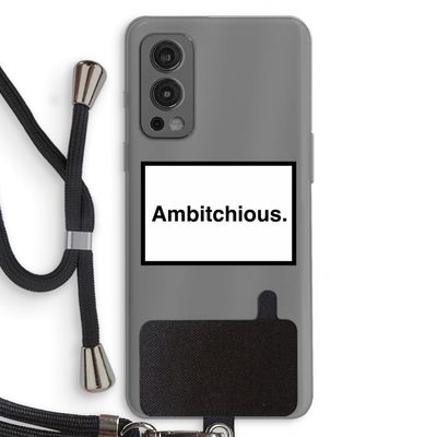 Ambitchious: OnePlus Nord 2 5G Transparant Hoesje met koord