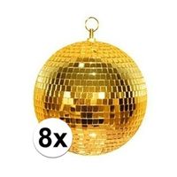 8x Gouden discobal 30 cm   -