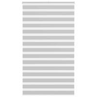 VidaXL Zebra rolgordijn 120x230 cm stofbreedte 115,9 cm lichtgrijs