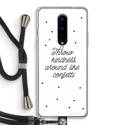 Confetti: OnePlus 8 Transparant Hoesje met koord