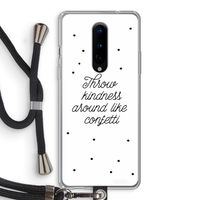 Confetti: OnePlus 8 Transparant Hoesje met koord
