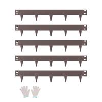 VEVOR gazonrandenset van 5 perkranden 990x156x1,5mm bruin VEVOR gazonrandenset van 5 perkranden 990x156x1,5mm bruin