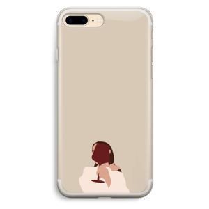 I drink wine: iPhone 7 Plus Transparant Hoesje