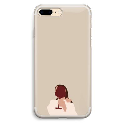 I drink wine: iPhone 7 Plus Transparant Hoesje
