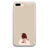 I drink wine: iPhone 7 Plus Transparant Hoesje