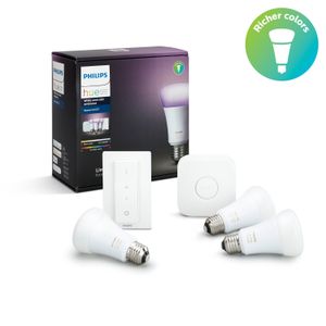 Philips Hue White and Color ambiance 3x E27-lamp, starterkit E27