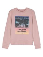 Zadig & Voltaire Kids sweat en coton à imprimé graphique - Rose