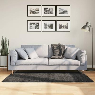 VidaXL Vloerkleed pamplona shaggy hoogpolig modern 80x150 cm antraciet