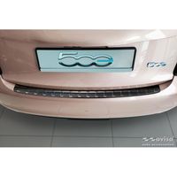 Zwart RVS Bumper beschermer passend voor Fiat 500e Berlina 3-deurs 2020- 'Ribs' AV245100