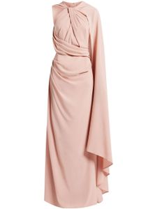 Talbot Runhof robe longue à détails drapés - Rose