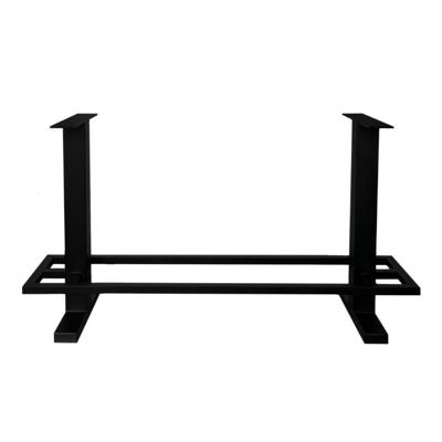 Stalen bartafel zwart 170 bij 60 cm en hoogte 105 cm (8 x 8 cm)