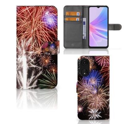 OPPO A78 5G | A58 5G | Wallet Case | met Pasjes | Vuurwerk