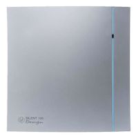 Badkamerventilator Soler Palau Silent100CHZ Design zilver Hygrostaat timer Timer 100m³