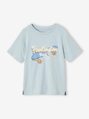 Jongensshirt met animatie op de voorkant hemelsblauw