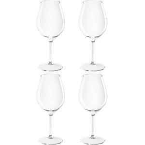 4x Witte of rode wijn wijnglazen 51 cl/510 ml van onbreekbaar transparant kunststof