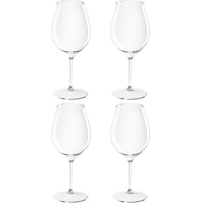 4x Witte of rode wijn wijnglazen 51 cl/510 ml van onbreekbaar transparant kunststof
