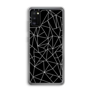 Geometrische lijnen wit: Samsung Galaxy A41 Transparant Hoesje