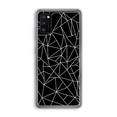 Geometrische lijnen wit: Samsung Galaxy A41 Transparant Hoesje