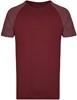 Miners Mate MY111 Men´s Long Tee - Burgundy/Heather Burgundy - XL