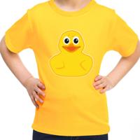 Verkleed T-shirt voor jongens/meisjes - eendje - geel - Carnaval - feestkleding