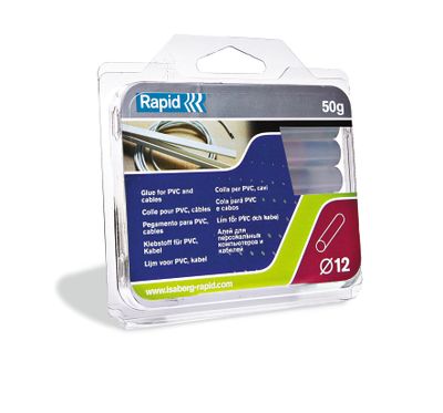 Rapid Lijmpatronen PVC/Kabel, Transparant Ø12mm 50g