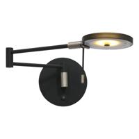 Steinhauer Led wand leeslampTuround 10w - 2700K - 62cm zwart smoke glas - 2734ZW