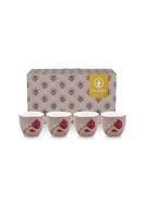 Pip Studio Set/4 Eierdopjes Blooming Tales Fantasy Khaki