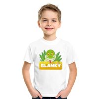 T-shirt wit voor kinderen met Slanky de slang