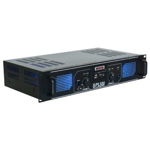 SkyTec 2 x 250W DJ PA versterker SPL500MP3 met USB MP3 speler