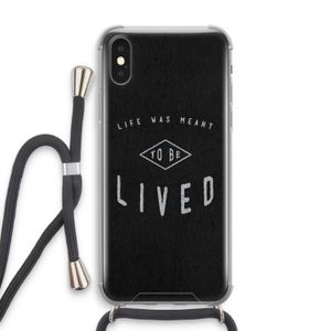 To be lived: iPhone XS Transparant Hoesje met koord