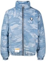 AAPE BY *A BATHING APE® doudoune à motif camouflage - Bleu - thumbnail