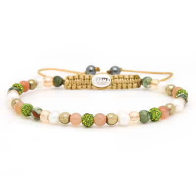 Karma Armband Spiral Klaire Green Crystal