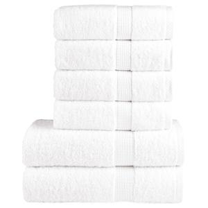 VidaXL 6-delige handdoekenset solund 600 g/m² wit