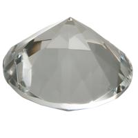 Ostaria decoratie diamanten - D8 cm - transparant glas - namaak edelstenen - hobby / decoratie