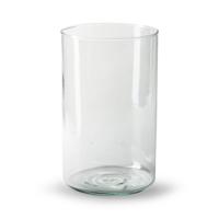 Jodeco Chelsea - helder transparant glas - cilinder vaas - 12,5 x 20 cm