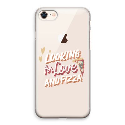 Pizza is the answer: iPhone 8 Transparant Hoesje