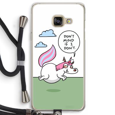 Unicorn: Samsung Galaxy A3 (2016) Transparant Hoesje met koord