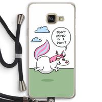Unicorn: Samsung Galaxy A3 (2016) Transparant Hoesje met koord