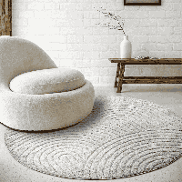 Vloerkleed Panglao Rond Lichtgrijs ⌀ 200 Cm Elle Decoration - Dekbed-Discounter.nl