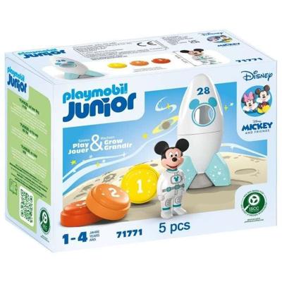 PLAYMOBIL Junior 71771 Mickey astronaut met zijn raket, Disney, 5 stuks, Vanaf 12 maanden