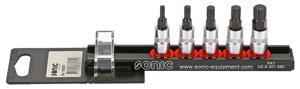 Bitdopset 1/4", veeltand 5-dlg. op rail 100501