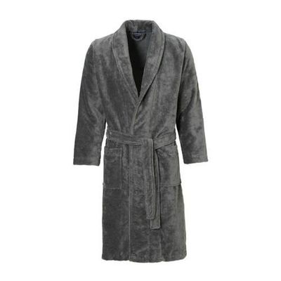 Union River velours badjas grijs Union River velours badjas grijs