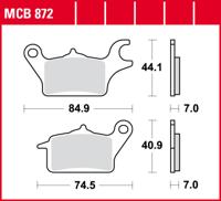 TRW remblokken "mcb 872" brake pad mcb 872 organic standard