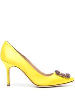 Manolo Blahnik escarpins Hangisi 85 mm en cuir - Jaune - thumbnail